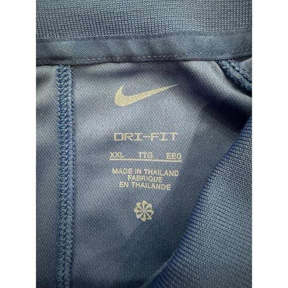 Nike Mens Blue 1/4 Button Polo Dri-Fit Collared Golf Lightweight Shirt Size XXL - Picture 5 of 9